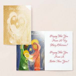 Praying That You Have A Very Merry Christmas! Foil Card