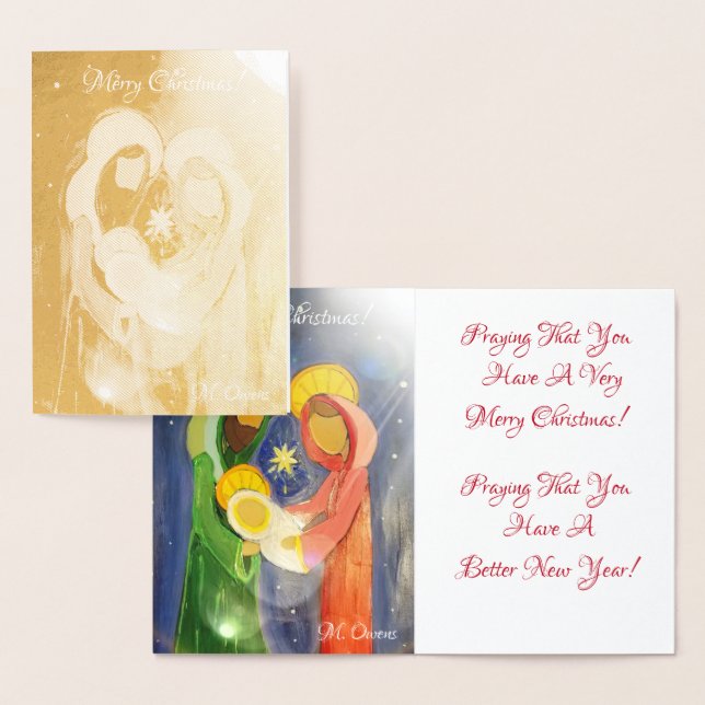 Praying That You Have A Very Merry Christmas! Foil Card (Display)