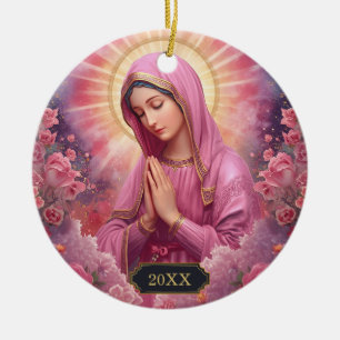Praying Virgin Mary Christmas Ornaments