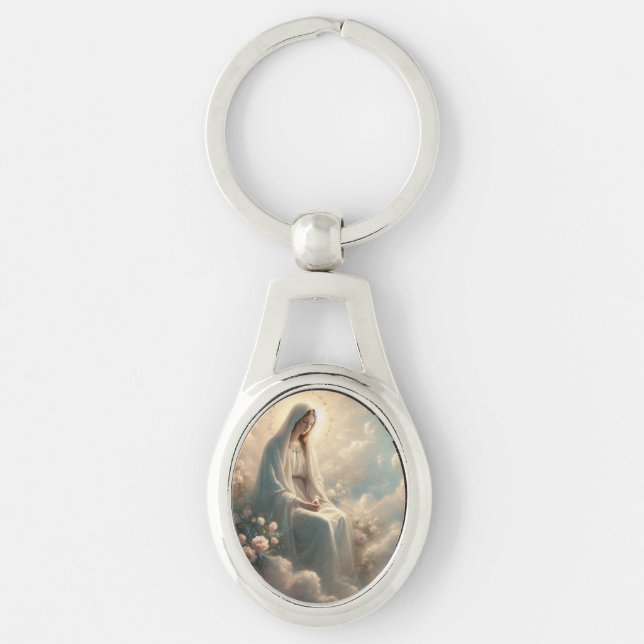 Praying Virgin Mary  Key Ring (Front)