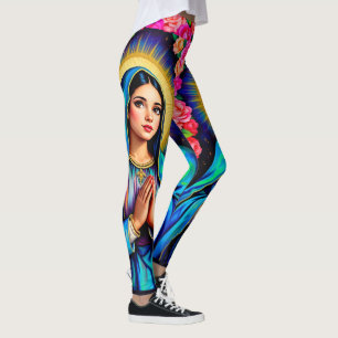 Praying Virgin Mary Our Lady of Guadalupe Cute Leggings