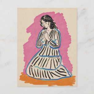 Praying Woman Postcard
