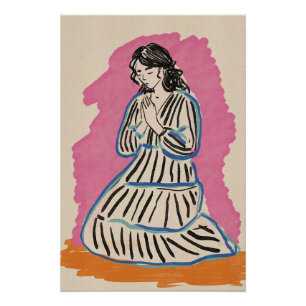 Praying Woman Poster