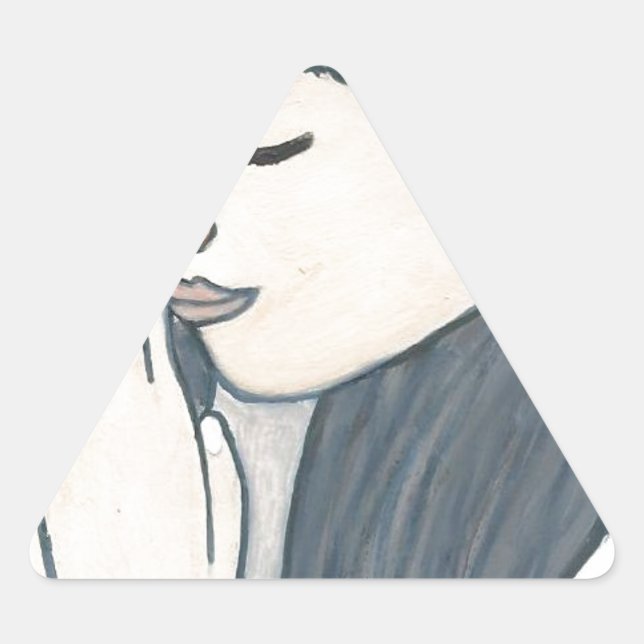 Praying woman triangle sticker (Front)