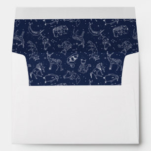 Pre-Addressed Animal Constellations Envelope