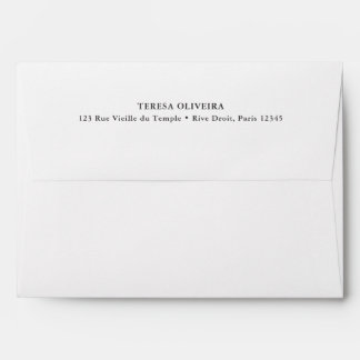 Pre Addressed Bridal Shower Plain White A7 Simple Envelope