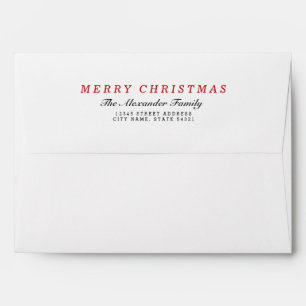 Pre-Addressed Classic Red Holiday Envelopes