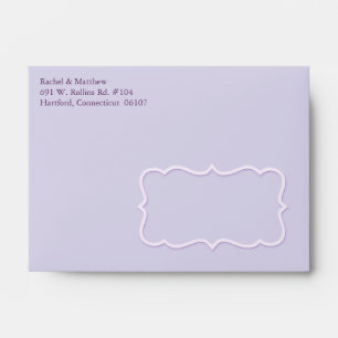 Pre Addressed Lavender Wedding Envelopes