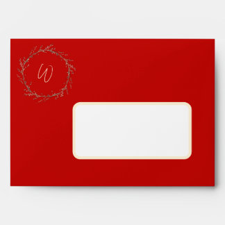 Pre-Addressed, Monogram Christmas Envelope