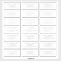 Pre-addressed Wedding Guest Mailing Label Stickers