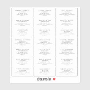 Pre-addressed Wedding Guest Mailing Label Stickers