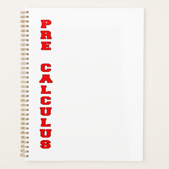 Pre Calculus Planner (Front)