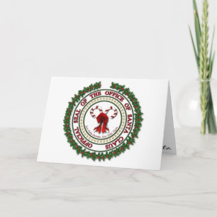 Pre-Christmas Note From Santa Claus Holiday Card