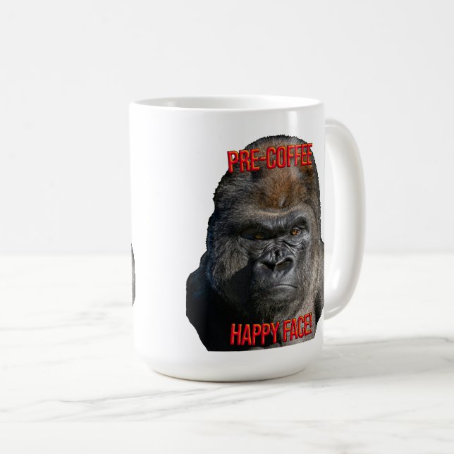 Pre-Coffee Happy Face! Coffee Mug (Front Right)