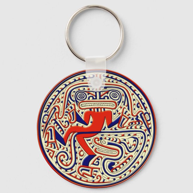 Pre-Columbian mythological animal Key Ring (Front)