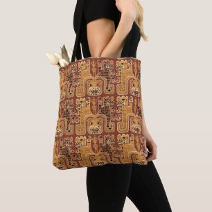 Pre-Columbian Peruvian Wari Jaguar Tribal Pattern Tote Bag