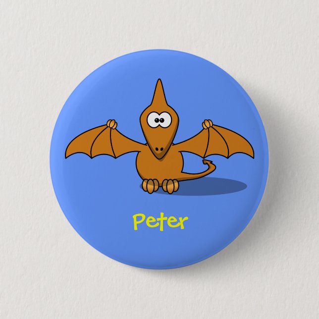 Pre-historc pterodactyl 6 cm round badge (Front)