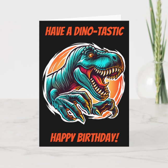 Pre-Historic Epic Dino Attack T-Rex Black Card (Front)
