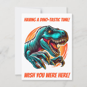 Pre-Historic Epic Dino Attack T-Rex Postcard