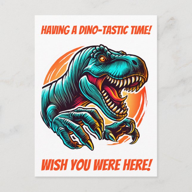 Pre-Historic Epic Dino Attack T-Rex Postcard (Front)