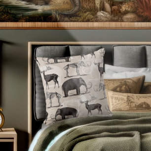 Pre-Historic Mammals Woolly Mammoth, Megaceros Cushion