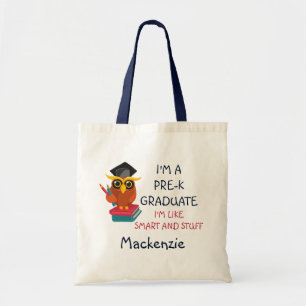 Pre-K 2022 Graduate Owl Funny Graduation Name Tote Bag