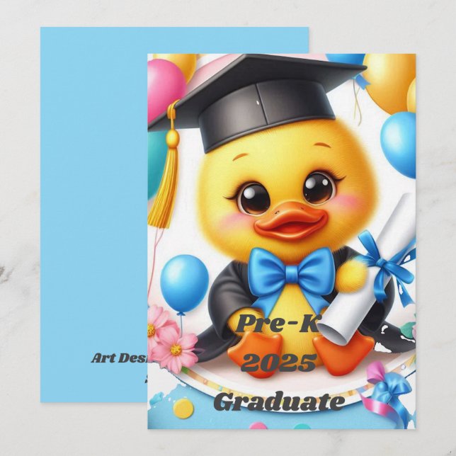 Pre-K 2025 Graduate Style 2 Invitation (Front/Back)