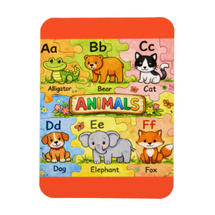 Pre-K Animal Alphabet Fridge Magnet