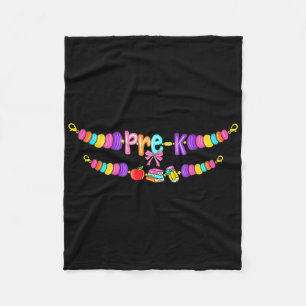 Pre-k Back To School Bracelet Teacher Girls Kids Fleece Blanket