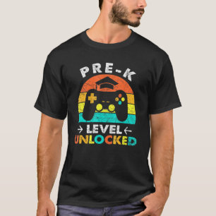 Pre-K Back to School Level Unlocked Video Gamer Ki T-Shirt