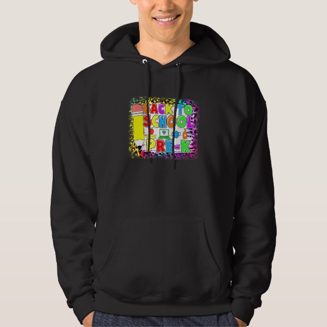 Pre-K Back To School Virtual First Day Of School T Hoodie (Front)