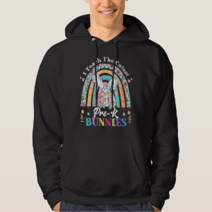 Pre K Bunnies I Teach The Cutest Boho Rainbow East Hoodie