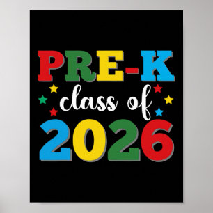 Pre-k Cl Of 2026 Graduation Summer For Preschool K Poster