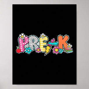 Pre-k Dream Team Back To School Dalmatian Dots Poster