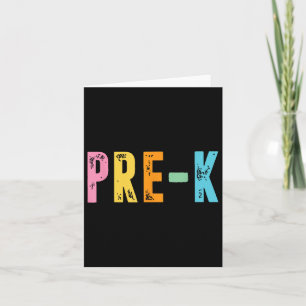 Pre-k Dude Back To School For Boys Girls Retro  Card