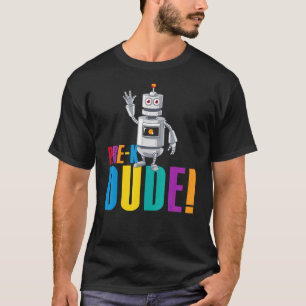 Pre K Dude Robot First Day Back To School Student T-Shirt