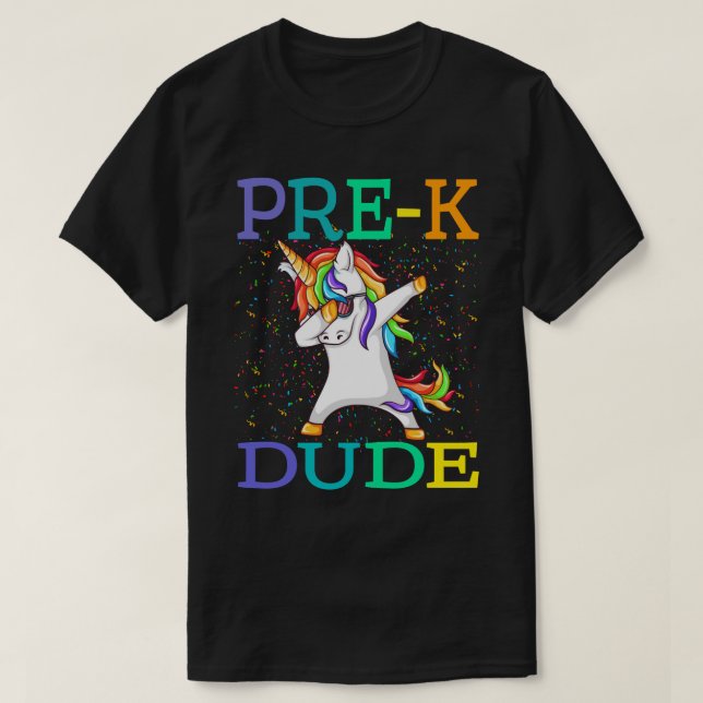 PRE-K Dude Shirt Cool Sun-glass Back To School Gif (Design Front)