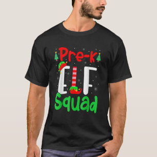 Pre K Elf Squad Christmas Elf Kids Teacher Group T-Shirt