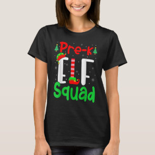 Pre K Elf Squad Christmas Elf Kids Teacher Group T-Shirt