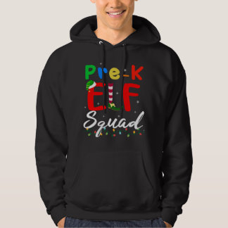 Pre-K ELF Squad Funny Christmas ELF Teacher Studen Hoodie