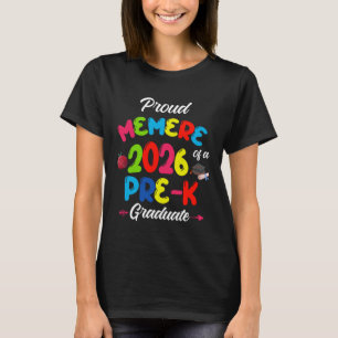 Pre-K Family Proud Memere of 2026 Graduate Funny P T-Shirt