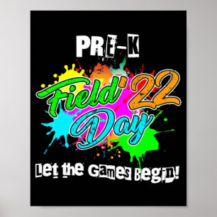 Pre-K Field Day 2022 Let The Games Begin for Teach Poster