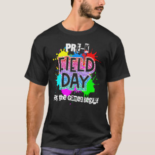 Pre K Field Day Splash Rainbow Colour School Field T-Shirt