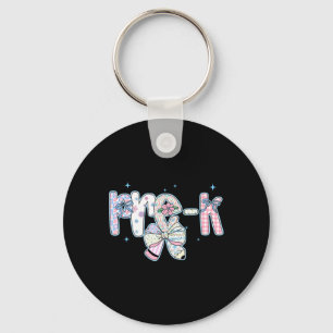 Pre-k First Day Of School Coquette Preppy Pencil F Key Ring