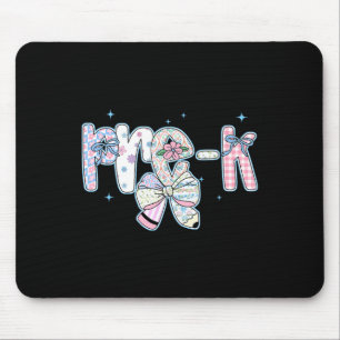 Pre-k First Day Of School Coquette Preppy Pencil F Mouse Mat