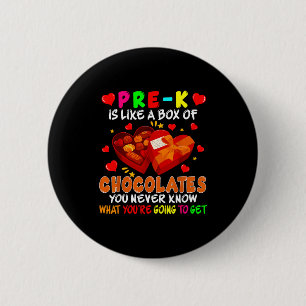 Pre-k Funny Box Of Chocolates Valentine's Day Teac 6 Cm Round Badge