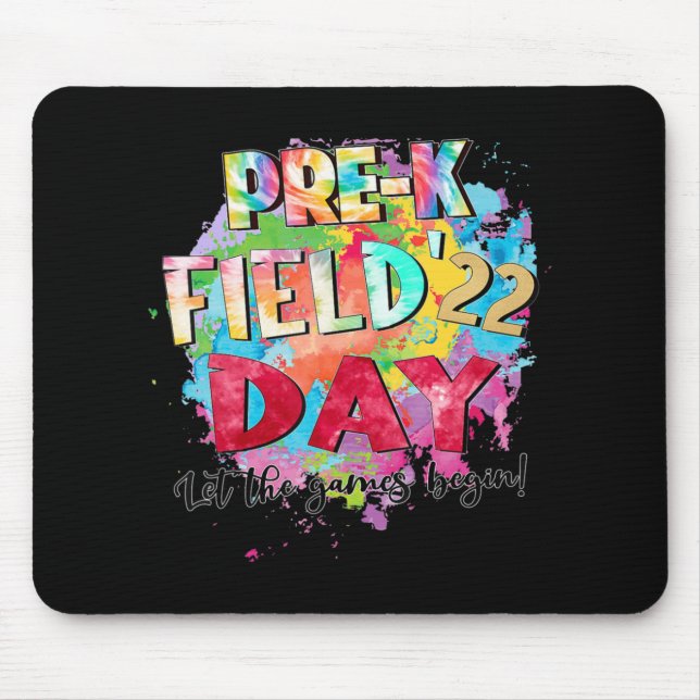 Pre-K Grade Field Day 2022 Let The Games Begin Kid Mouse Mat (Front)