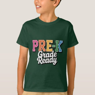 PRE-K Grade Ready – Colourful Back to School Desig T-Shirt