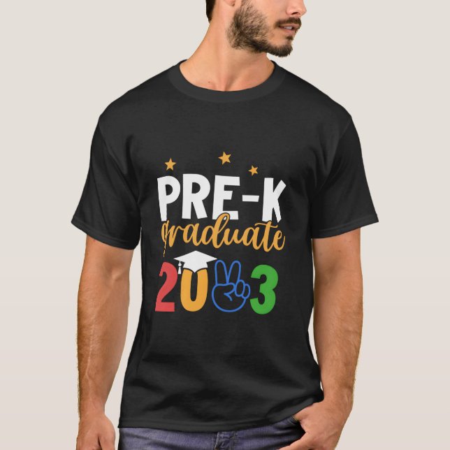 Pre-K Graduate Grad Pre-K Graduation 2023 Last Day T-Shirt (Front)