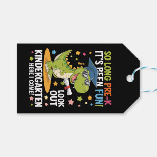 Pre K Graduate Kindergarten Dinosaur T Rex Gift Tags